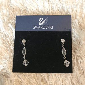 Swarovski sparkle studs with clear dangle earrings